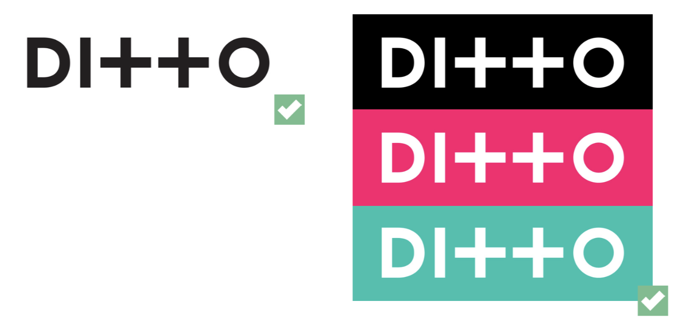 Ditto Music logo colour options